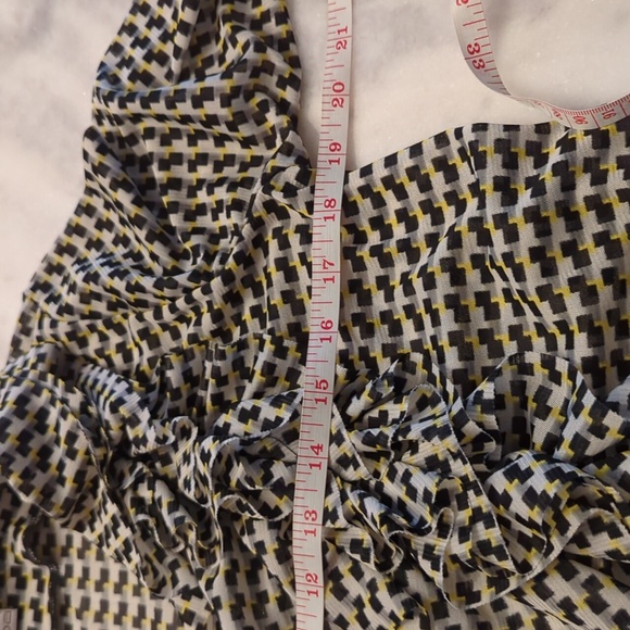 Moa Moa Open Front Ruffle Cardigan with pockets and ruched sleeves small - Picture 7 of 9